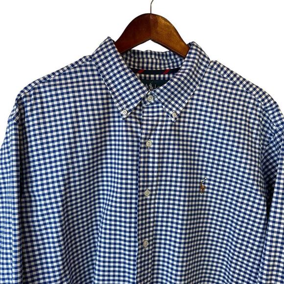 RALPH LAUREN Classic Fit Long Sleeve Gingham Checked Button Down Shirt XXL - Picture 3 of 16